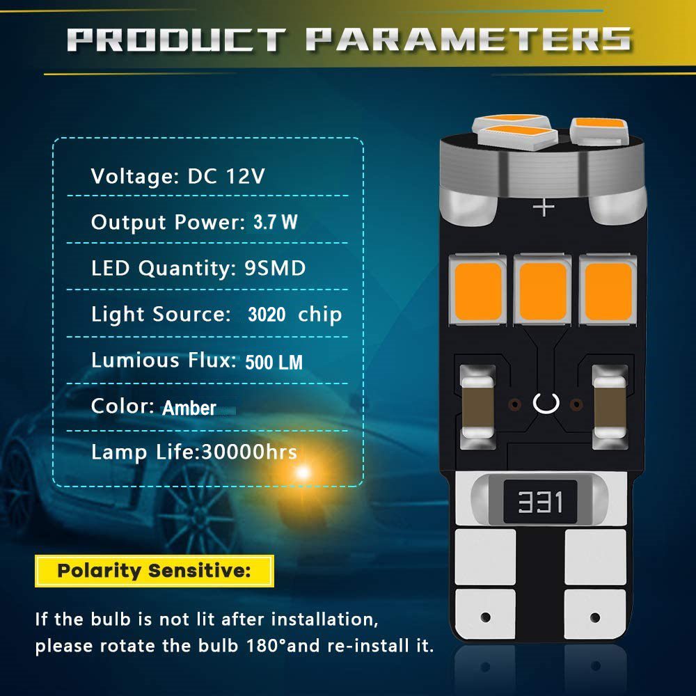 Osram LED T10 2880YE W5W 12V LEDriving Amber Yellow Signal
