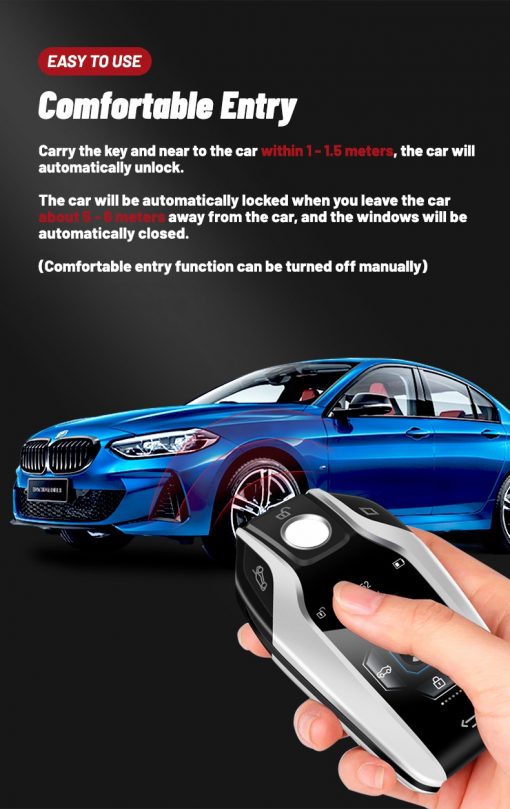 AUTOBAHN Car Smart Key 2.2 inch HD Touch Remote Keyless Entry Auto Lock Unlock Antitheft - Image 3