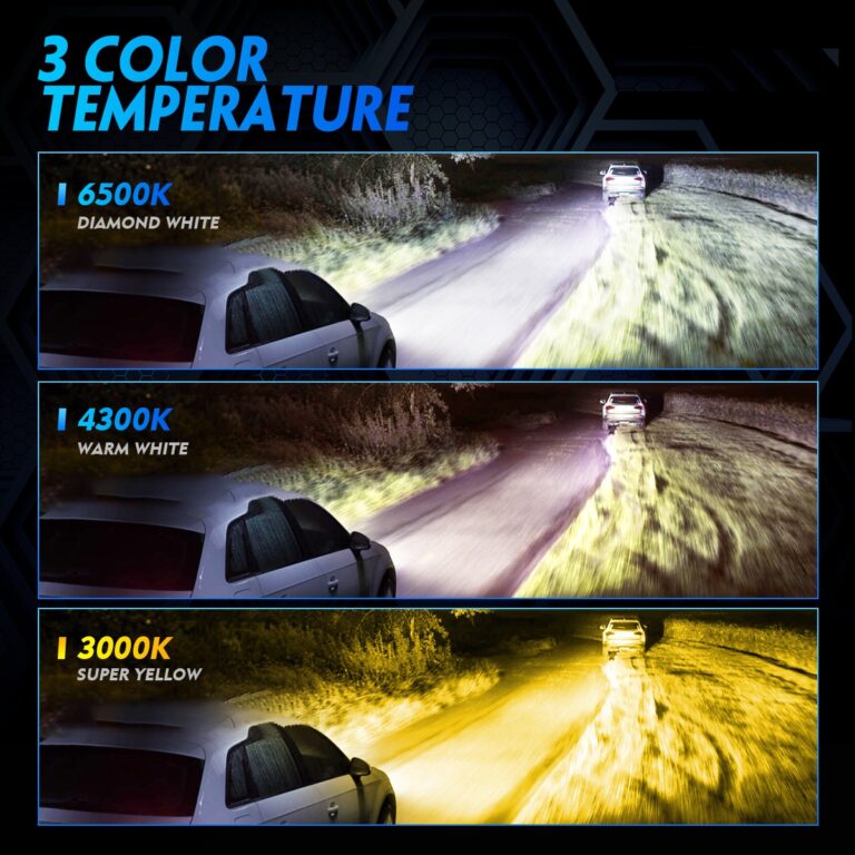 Autobahn tri colour led headlight 3000k 4300k 6500k new