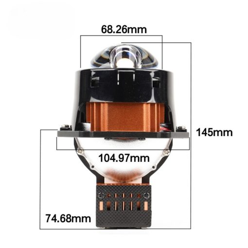 AUTOBAHN Prism Bi-LED Laser Projector Retrofit Triple beam 120W (60W each) 24000LM White 6000K 2pcs - Image 10