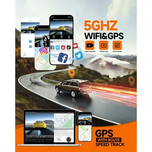 AUTOBAHN M750 4 Channel Dash Cam - 3K+3*1080P Recording | Night Vision | GPS | App Control - Image 6