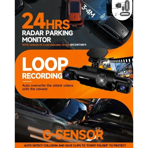 AUTOBAHN M750 4 Channel Dash Cam - 3K+3*1080P Recording | Night Vision | GPS | App Control - Image 7